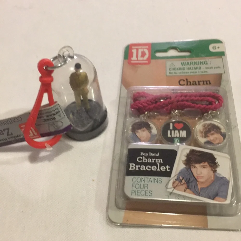 1D One Direction Charm Bracelet & Zayn Keychain NEW Cute A Must have for 1D Fan